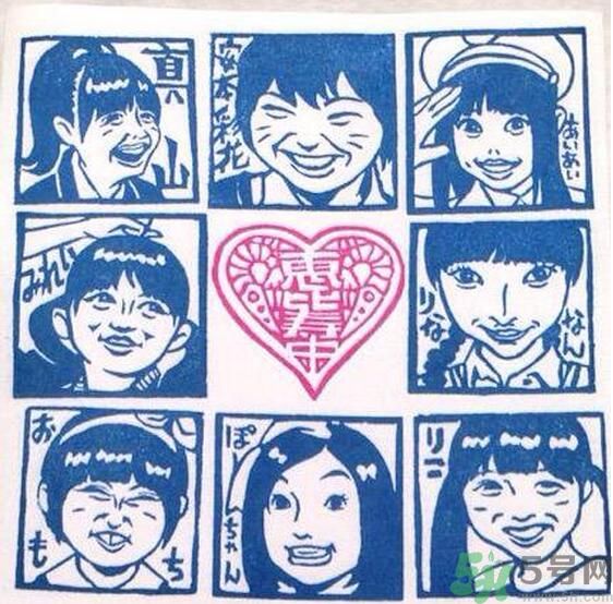 幫圖章上色，同個(gè)模板不同風(fēng)情。