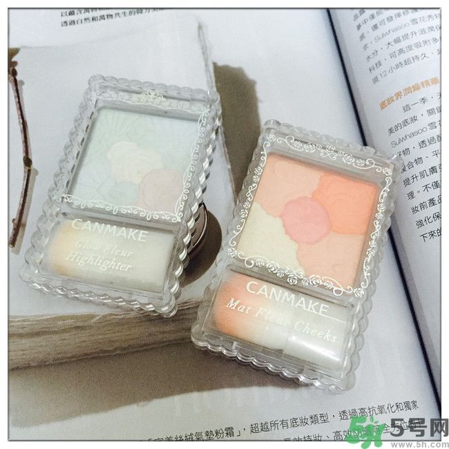 canmake花瓣腮紅色號對比圖？canmake五色花瓣腮紅試色