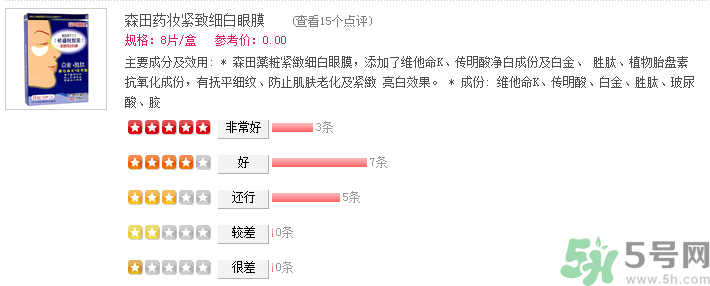 森田藥妝眼膜怎么樣？森田藥妝眼膜哪款好用？