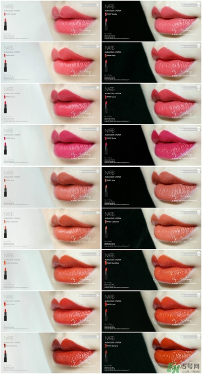 nars惹火唇膏試色 nars惹火口紅色號(hào)試色全