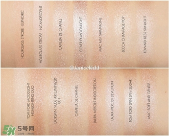 香奈兒2017高光色號試色 香奈兒山茶花高光試色圖 香奈兒2017高光色號試色 香奈兒山茶花高光試色圖