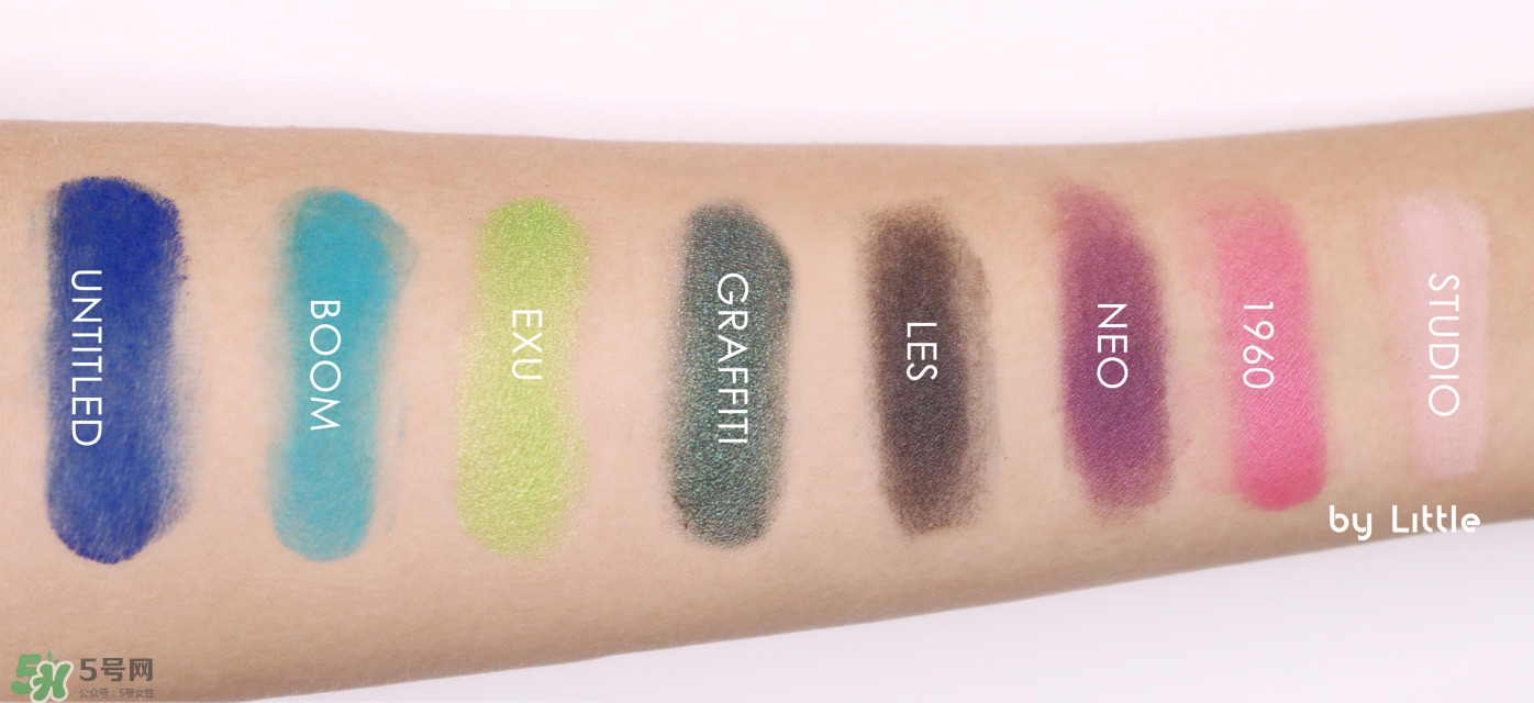 urban decay basquiat眼影盤色號(hào)_巴斯奎特眼影盤試色圖