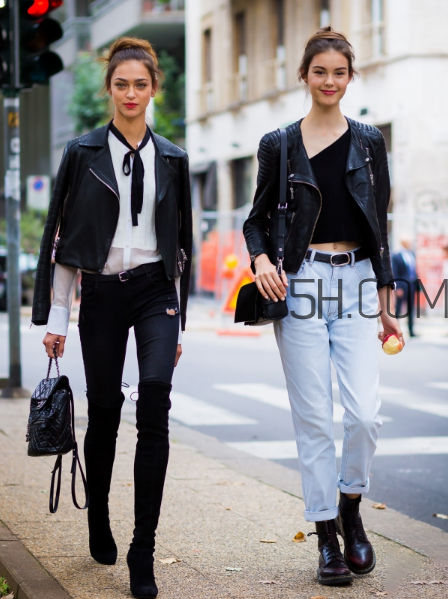 皮衣配牛仔褲好看嗎？皮衣和牛仔褲怎么搭配？