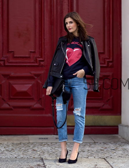 皮衣配牛仔褲好看嗎？皮衣和牛仔褲怎么搭配？