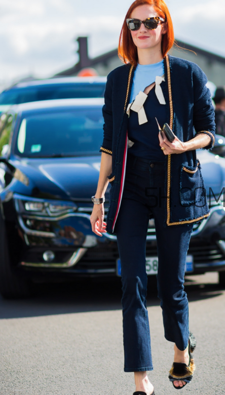 針織開衫配什么褲子？針織開衫搭配褲子圖片