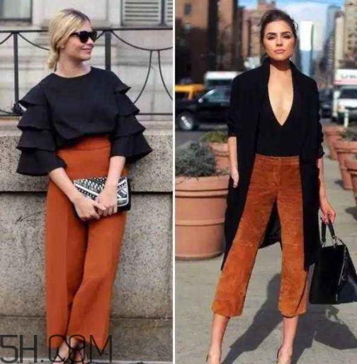 焦糖色褲子配什么顏色外套？焦糖色褲子怎么搭配圖片