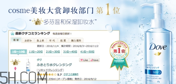 多芬卸妝水多少錢？多芬卸妝水適合什么肌膚