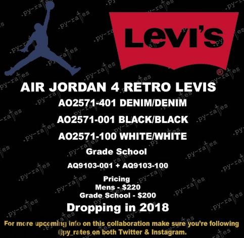 levis與air jordan 4聯(lián)名系列有哪幾款？
