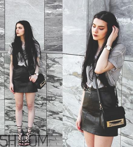 皮裙搭配什么鞋子好看？皮裙搭配鞋子圖片