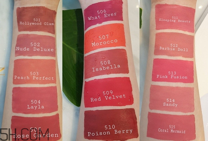 泰國(guó)nani唇釉色號(hào)_泰國(guó)nani唇釉試色圖