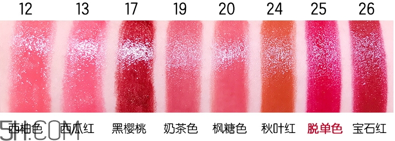 稚優(yōu)泉粉色之戀口紅色號_稚優(yōu)泉粉色之戀口紅試色圖