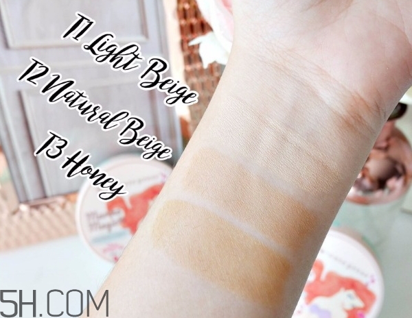 cute press小美人魚(yú)氣墊粉餅色號(hào)_試色圖