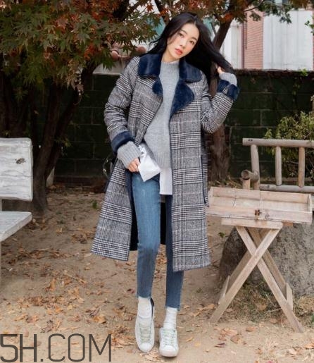 韓版格子大衣怎么搭配？韓版格子大衣搭配圖片