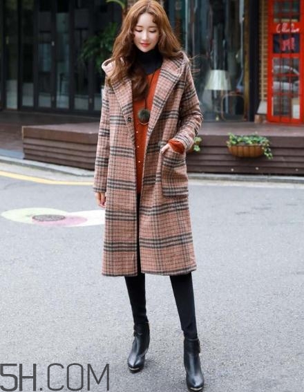 韓版格子大衣怎么搭配？韓版格子大衣搭配圖片