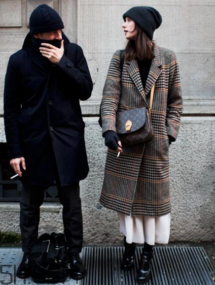 棕色格子大衣怎么搭配？棕色格子大衣搭配圖片