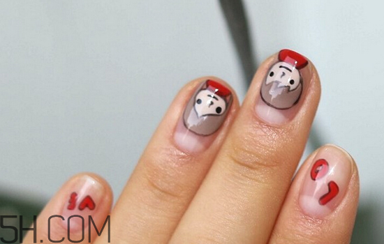 做磨砂美甲多少錢？卡通人物美甲教程步驟