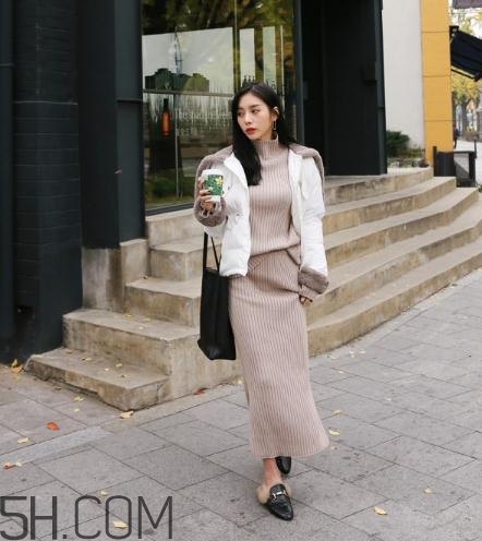 棉服搭配長裙好看嗎？棉襖搭配長裙圖片