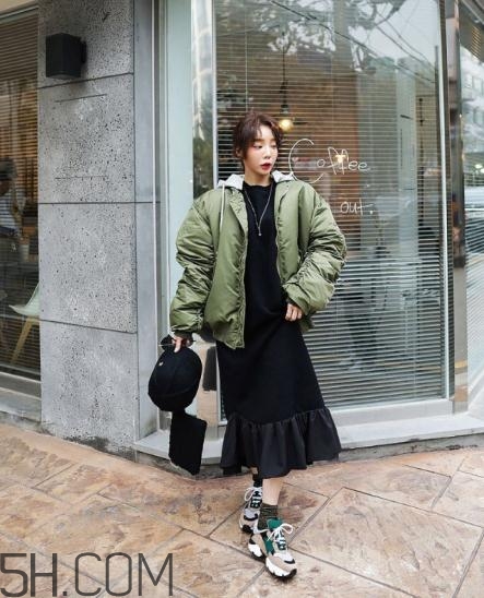 棉服搭配長裙好看嗎？棉襖搭配長裙圖片