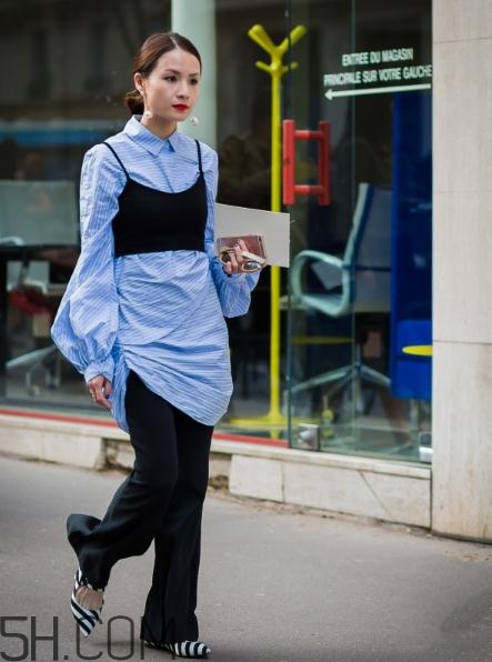 黑色喇叭褲搭什么上衣？黑色喇叭褲搭配上衣圖片