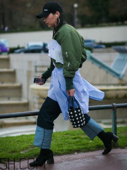 牛仔闊腿褲冬天怎么搭配？冬天牛仔闊腿褲搭配圖