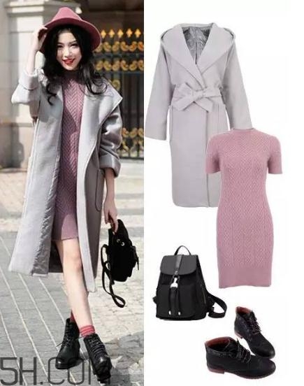大衣搭配連衣裙好看嗎？冬季連衣裙搭配大衣圖片