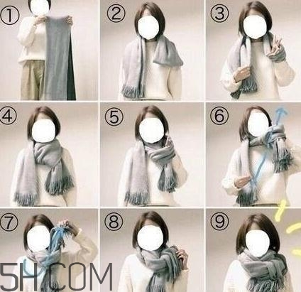 水波大圍巾怎么系好看？水波大圍巾系法圖解