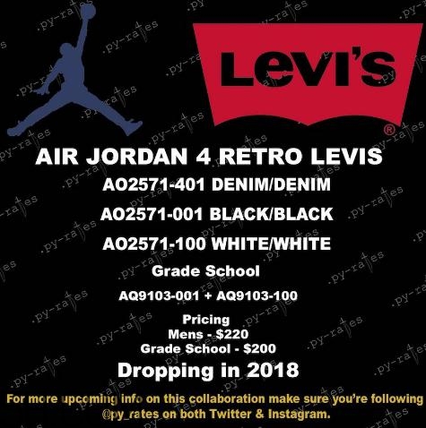 levis與air jordan 4聯(lián)名款實(shí)物什么樣_多少錢？