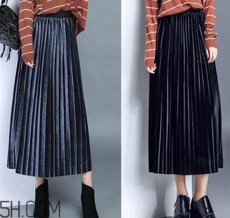 金絲絨百褶裙搭配什么上衣？