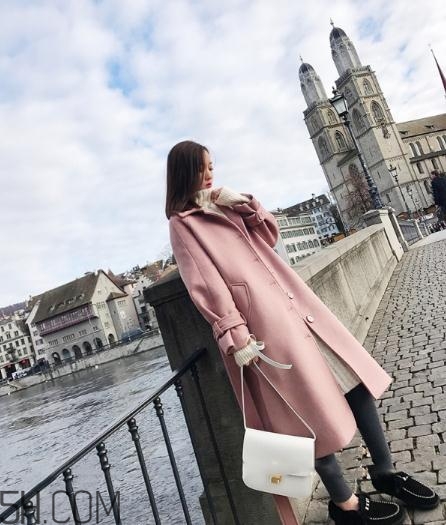 粉色大衣搭配什么鞋子？粉色大衣搭配鞋子圖片