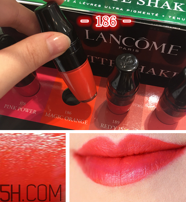 蘭蔻搖搖樂啞光唇釉186是什么顏色？蘭蔻氣墊光霧唇露試色