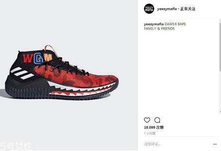 bape與adidas dame 4聯(lián)名有哪幾款_多少錢？