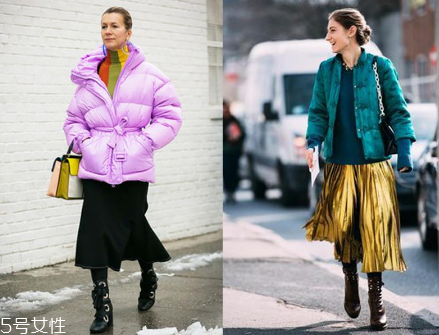 過膝長裙怎么搭配？冬日的花樣穿搭