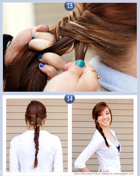 冬天戴帽子怎么扎頭發(fā)好？法式魚骨辮編發(fā)很特別