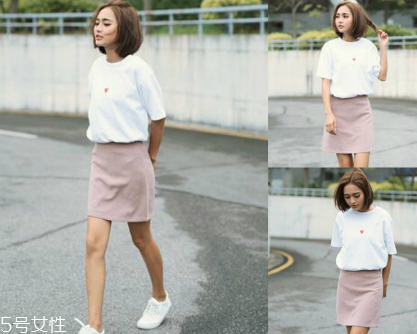 白色t恤配什么裙子？白色t恤搭配裙子圖片