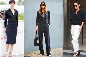 絲質襯衫怎么搭配？絲質襯衫搭配圖片