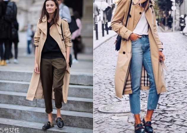 中長(zhǎng)款薄風(fēng)衣女搭配圖片