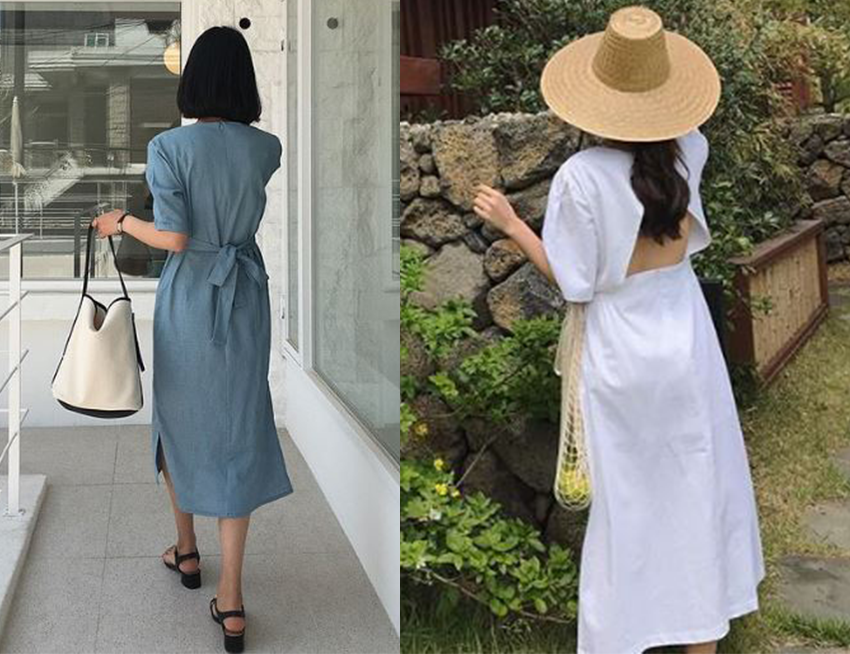 復(fù)古風(fēng)長款連衣裙搭配圖片