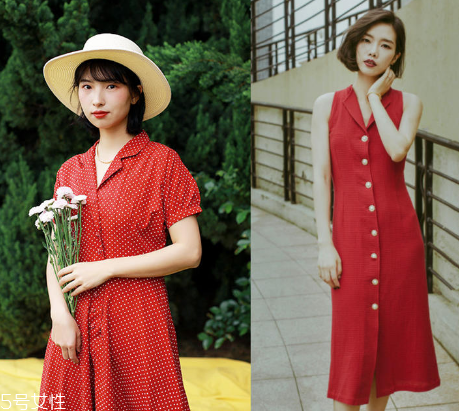 大紅色連衣裙怎么搭配？大紅色連衣裙搭配技巧