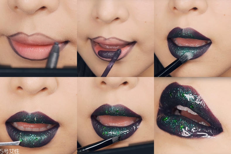 創(chuàng)意綠色眼妝圖片教程 超酷綠色妝容畫(huà)法步驟