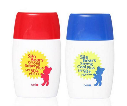 近江兄弟防曬霜紅色藍(lán)色哪個好？近江兄弟小熊防曬霜紅色藍(lán)色對比