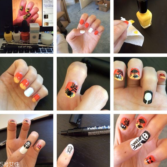 q版萬圣節(jié)美甲怎么做？q版萬圣節(jié)美甲教程