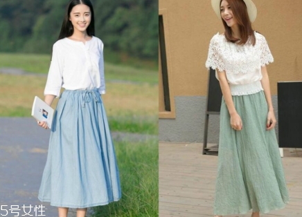 棉麻長裙子怎么搭配？文藝妹紙都這樣穿