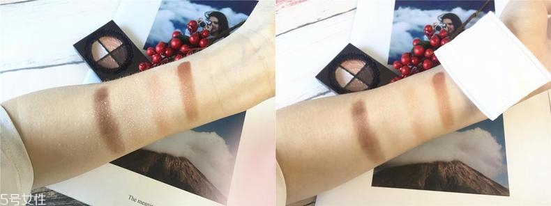 visee蕾絲四色眼影閃嗎 細(xì)細(xì)的珠光很有高級感