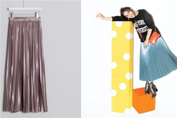 秋季半身長裙搭配圖片 享受當季時尚