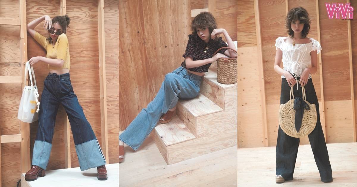 牛仔寬腿褲怎樣搭配 法式甜美女孩風(fēng) 牛仔寬腿褲怎樣搭配 法式甜美女孩風(fēng)