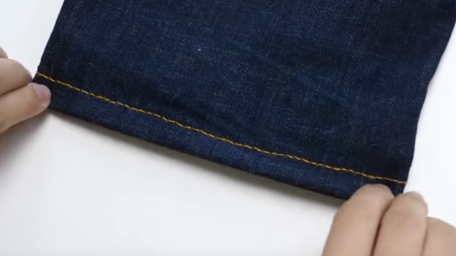 褲腳太長(zhǎng)了怎么縫短 隱形無痕縫法