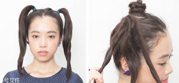 瓜子臉扎什么發(fā)型好看 韓式可愛(ài)減齡發(fā)型丸子頭扎法圖解