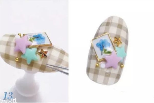 日系田園風美甲怎么做 簡單美甲教程