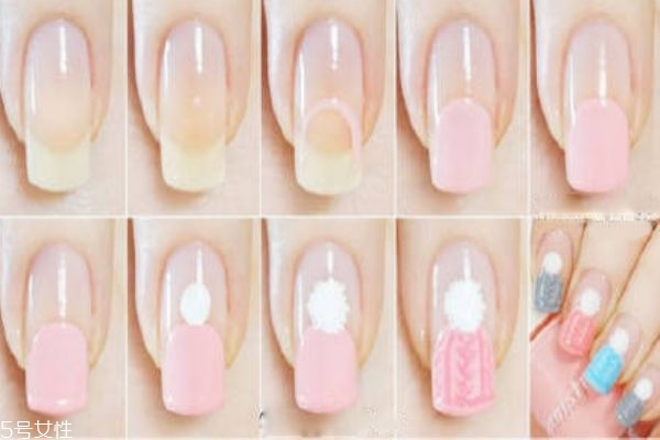 撞色豹紋美甲教程 日系美甲教程