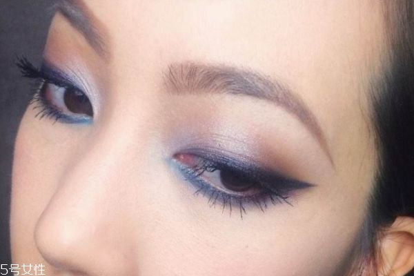 藍紫色眼影畫法 藍紫色日常眼影畫法